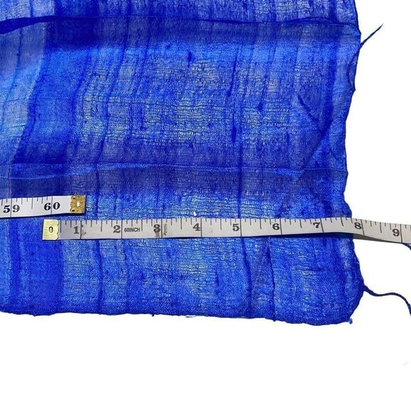 Electric Cobalt Blue Sheer Wide Scarf N0396 - Picture 4 of 5